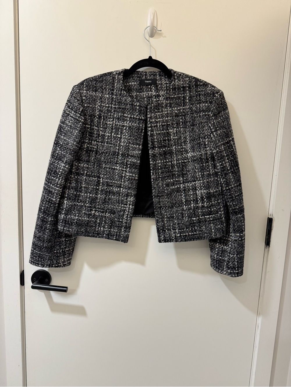 NWT Theory Cropped Tweed Blazer Jacket - Size 10